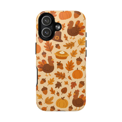 Thanksgiving-Themed Tough Magnetic iPhone Case | Compatible with MagSafe