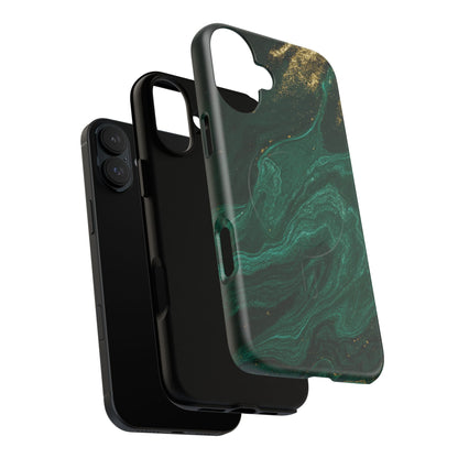 Emerald Marble with Gold Veins iPhone Case | with MagSafe  Shamo's