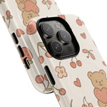Teddy Berry Cozy Strawberry Pattern iPhone Case with MagSafe  Shamo's