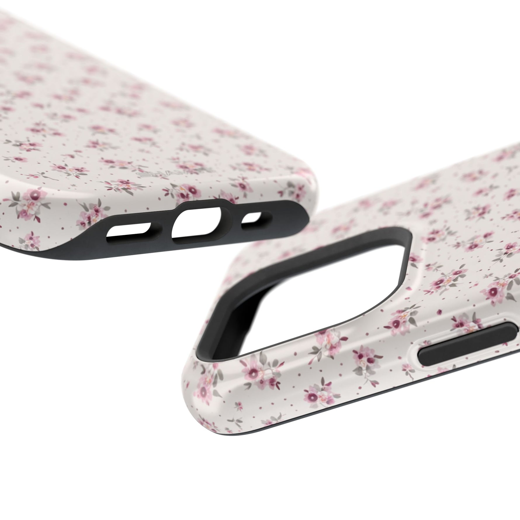 Rosebud Floral Tough iPhone Case | Pink Vintage Flower Protective Cover