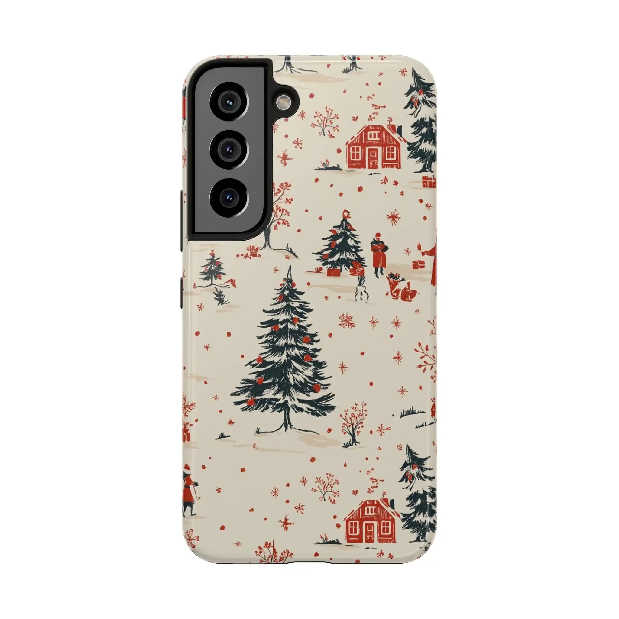 Winter Village Holiday Tough Phone Case — Vintage Holidays & Snow Scene  Shamo's Samsung Galaxy S22