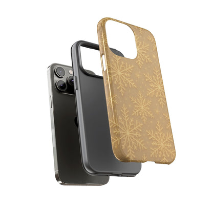 Golden Snowflake Holiday iPhone Case