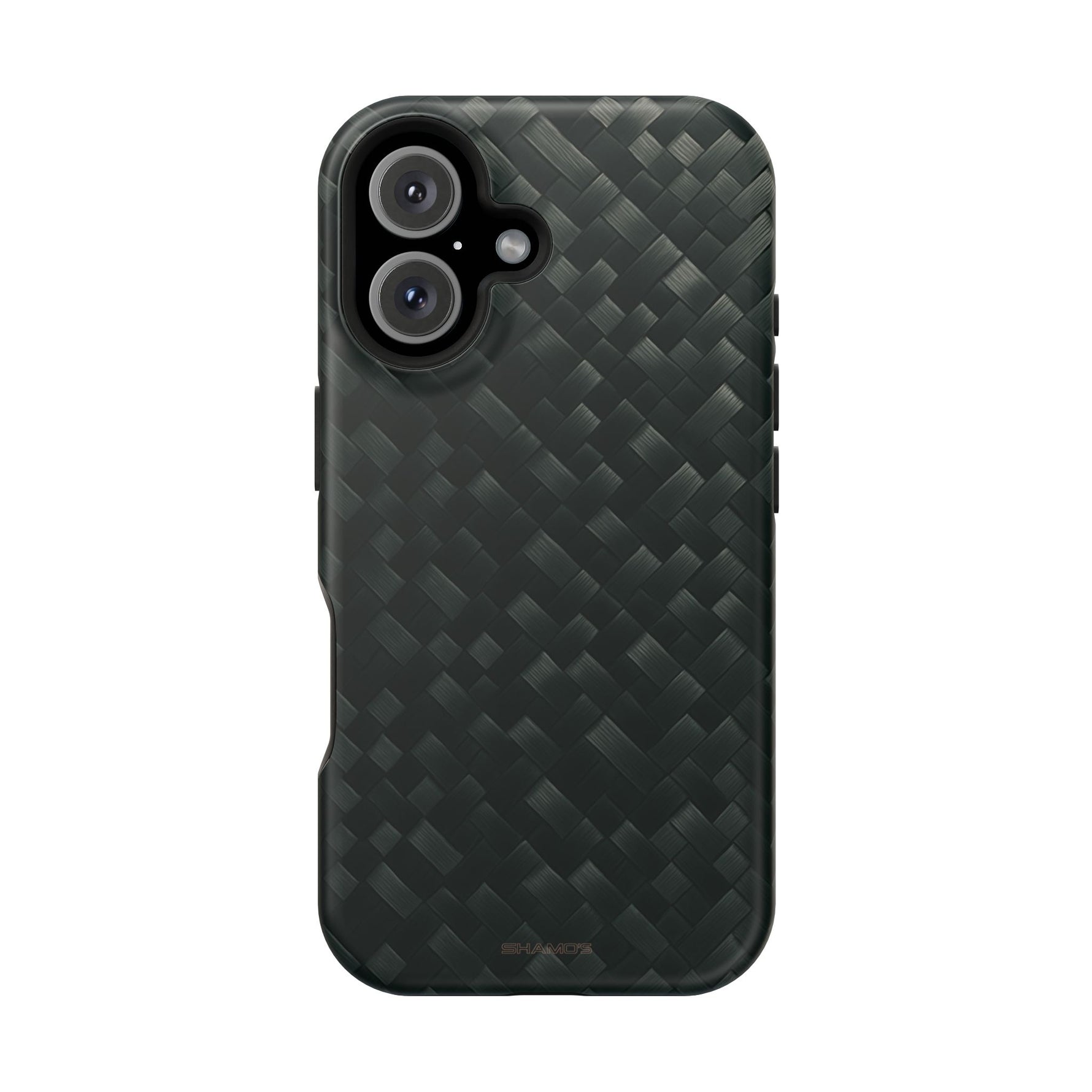 Dark Carbon Fiber Texture Magnetic Impact-Resistant iPhone Case | MagSafe compatible - iPhone 16 / Matte - Shamo's