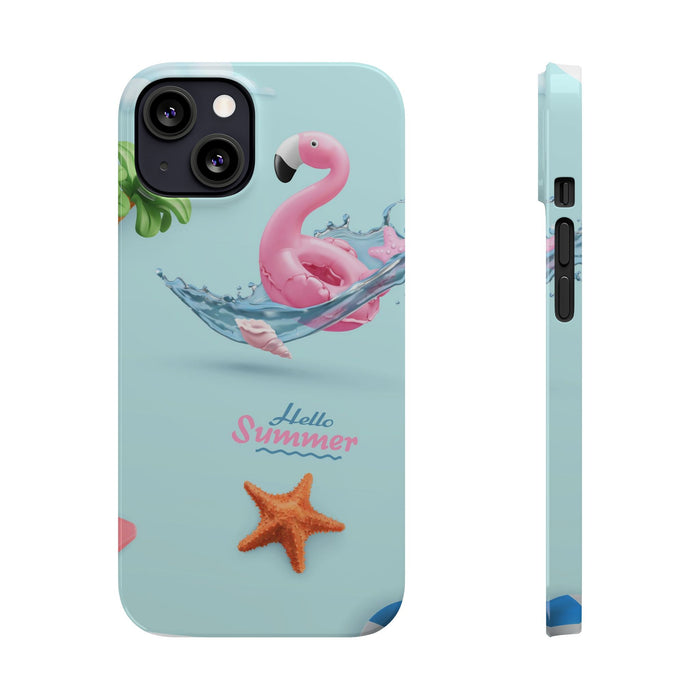 Slim Phone Cases with Hello Summer design