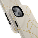 Gold Geometry on Silk Luxury Series iPhone Case with MagSafe  Shamo's