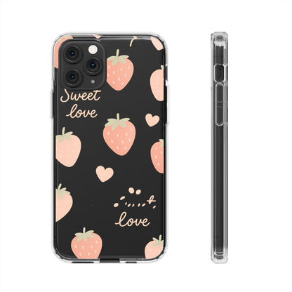 Sweet Love Strawberry Clear iPhone Case | MagSafe - Shamo's