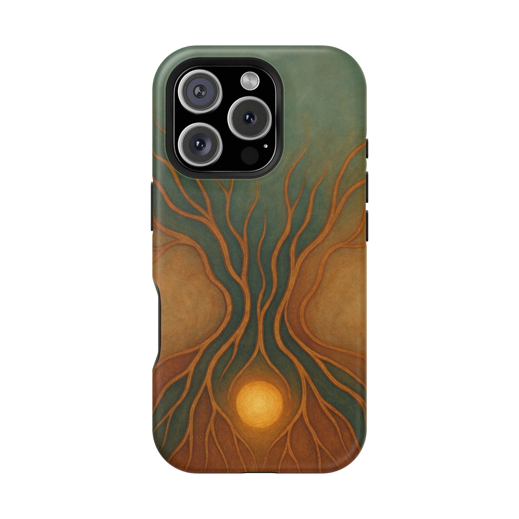 Abstract Tree of Life Design Golden Origin iPhone Case | MagSafe Compatible  Shamo's iPhone 16 Pro / Matte
