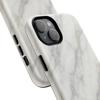 Classic White Marble iPhone Case with MagSafe - Shamo's