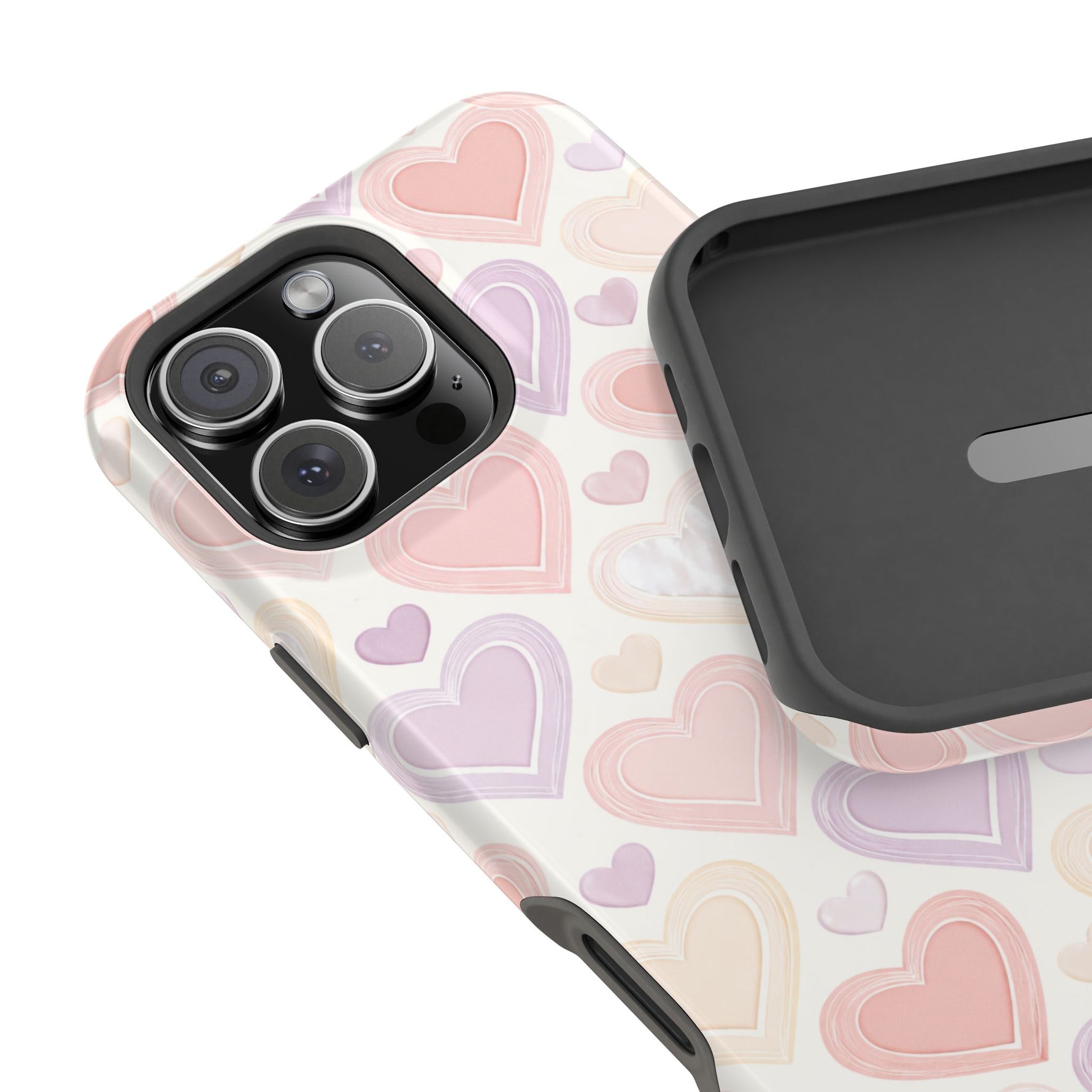 Pastel Heart Love MagSafe Impact-Resistant iPhone Case