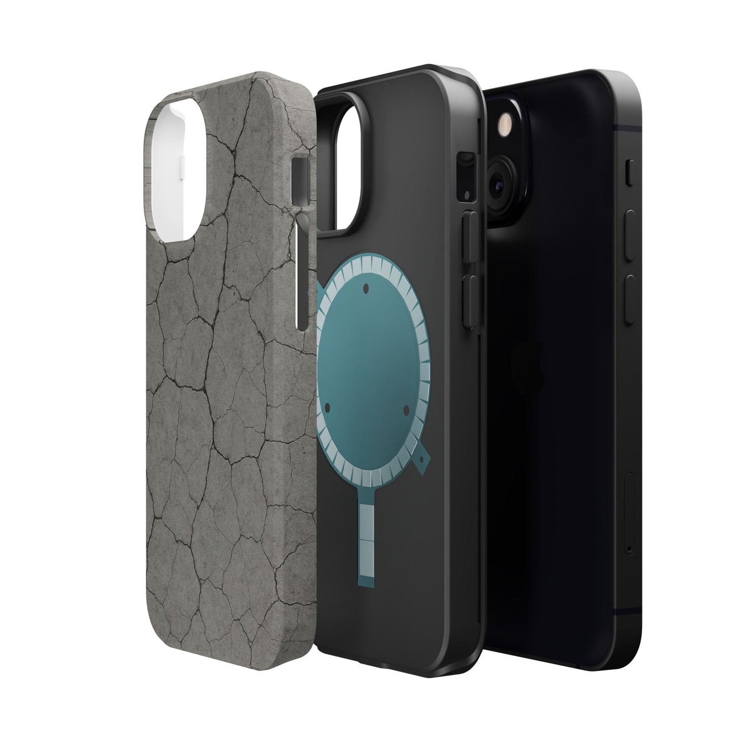 Cracked Concrete Texture iPhone Case with MagSafe compatibility  Shamo's
