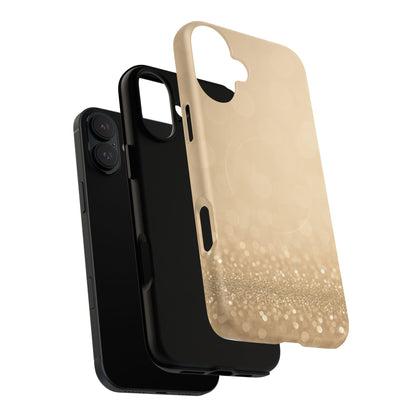 Gold Glitter Holiday iPhone Case — MagSafe-Compatible Design
