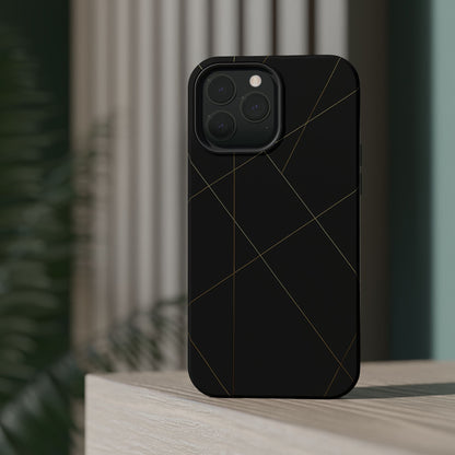 Black Geometric Design iPhone Case | MagSafe  Shamo's