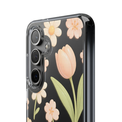 Floral Impact-Resistant Clear iPhone Case