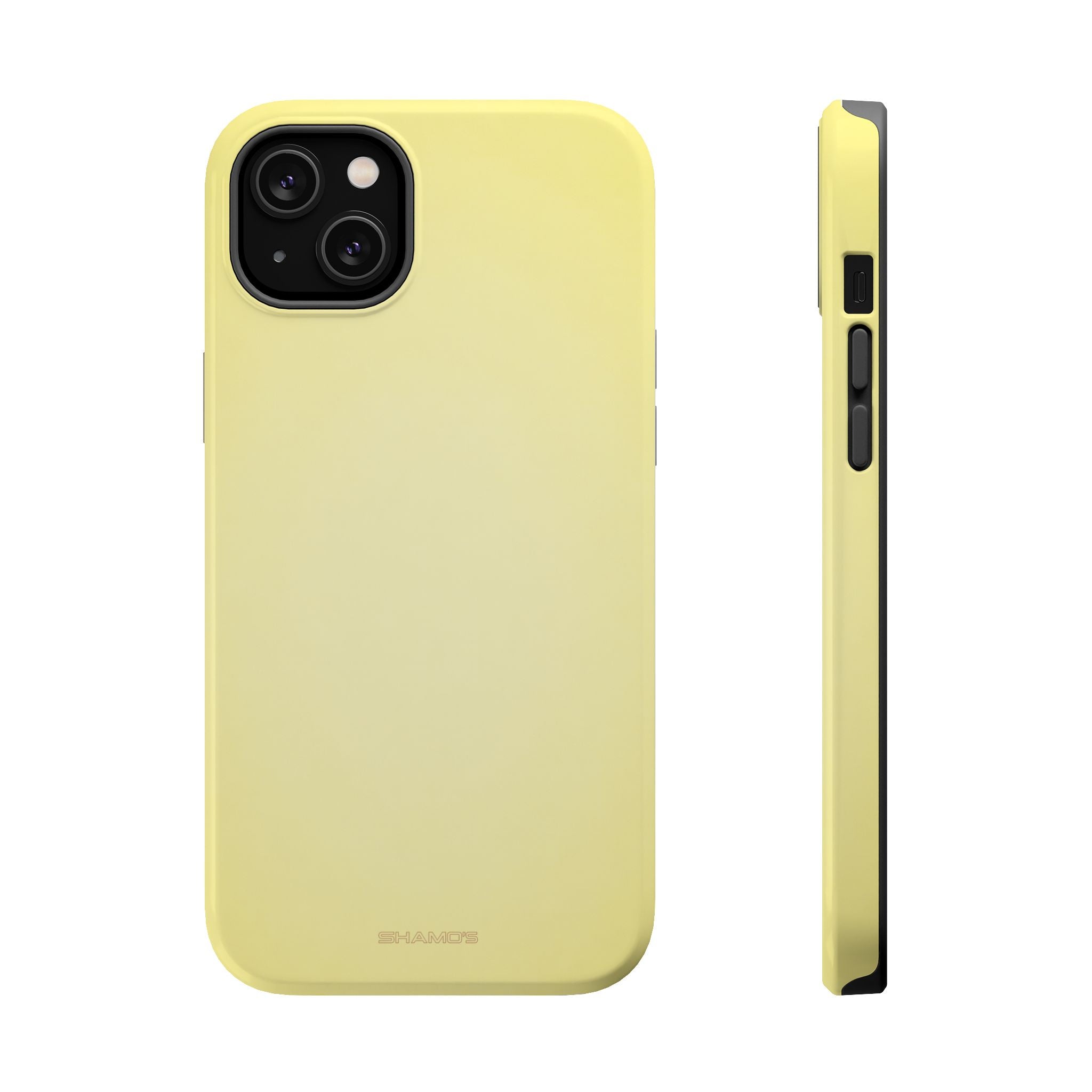 Plain pale yellow phone case