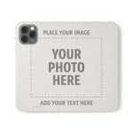 Personalized Flip Wallet Phone Case – Custom Photo & Text Wallet Cover
