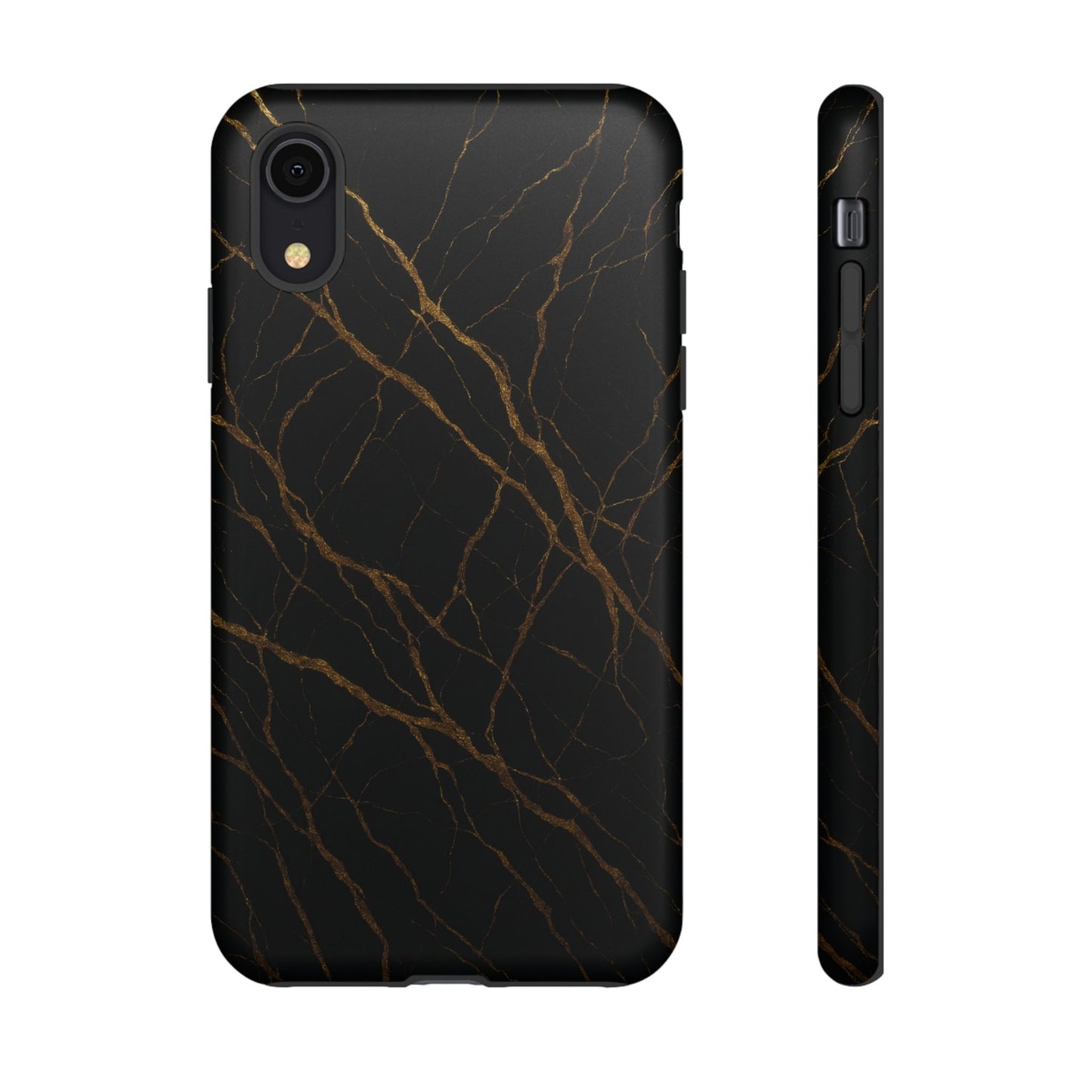 Black Marble Tough iPhone Case - Shamo's