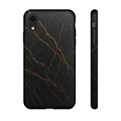 Black Marble Tough iPhone Case - Shamo's