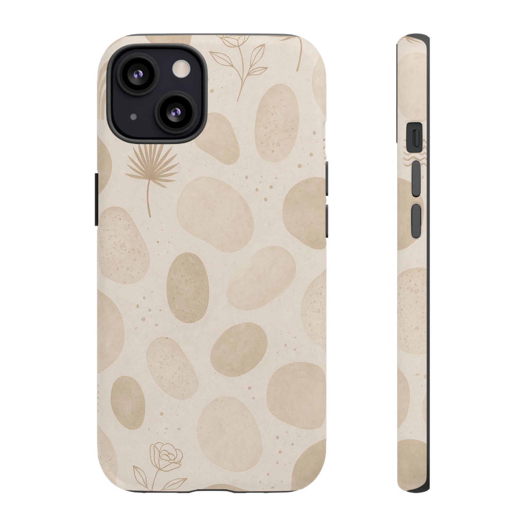 Neutral Pebble Pattern Tough iPhone Case  Shamo's