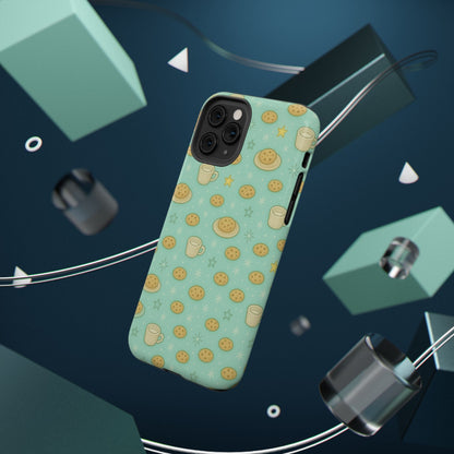 Cookie & Coffee Pattern Tough iPhone Case — Impact-Resistant