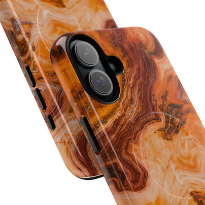 Amber Agate Marble iPhone Case — compatible with MagSafe
