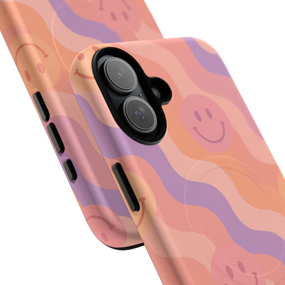 Groovy Smiley Faces Retro iPhone Case | MagSafe