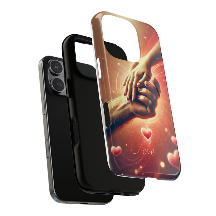 Magnetic Phone Case - Hands in Love Design - Compatible with MagSafe