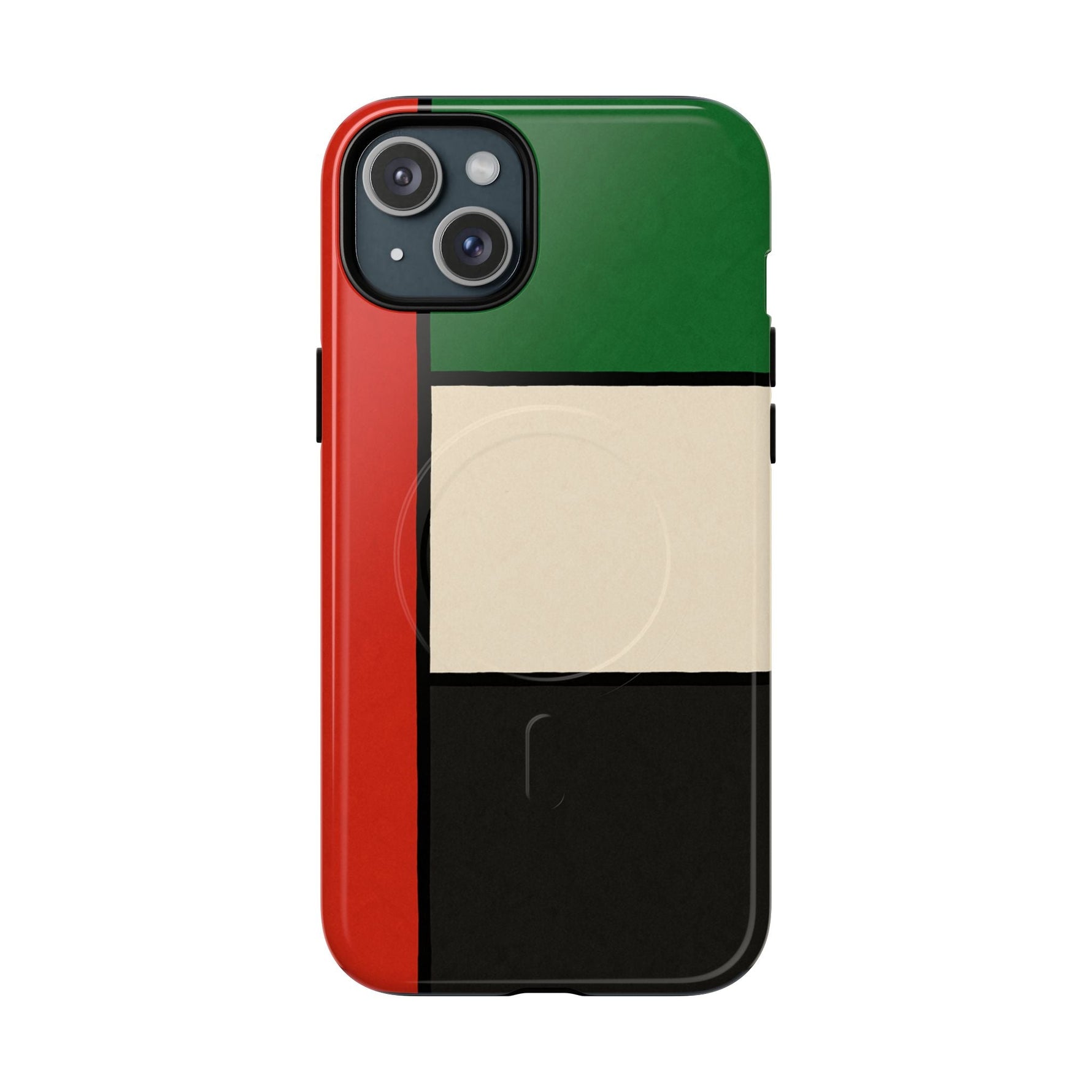 UAE Flag iPhone Case | MagSafe  Shamo's iPhone 15 Plus / Glossy