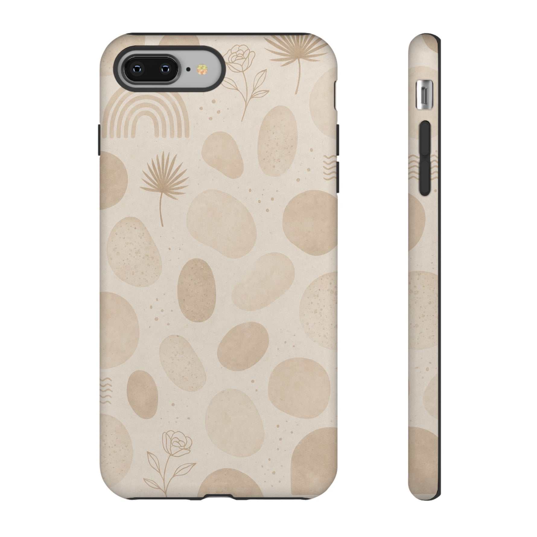 Neutral Pebble Pattern Tough iPhone Case - Shamo's
