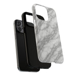 Silver Mist Marble iPhone Case with MagSafe - Shamo's