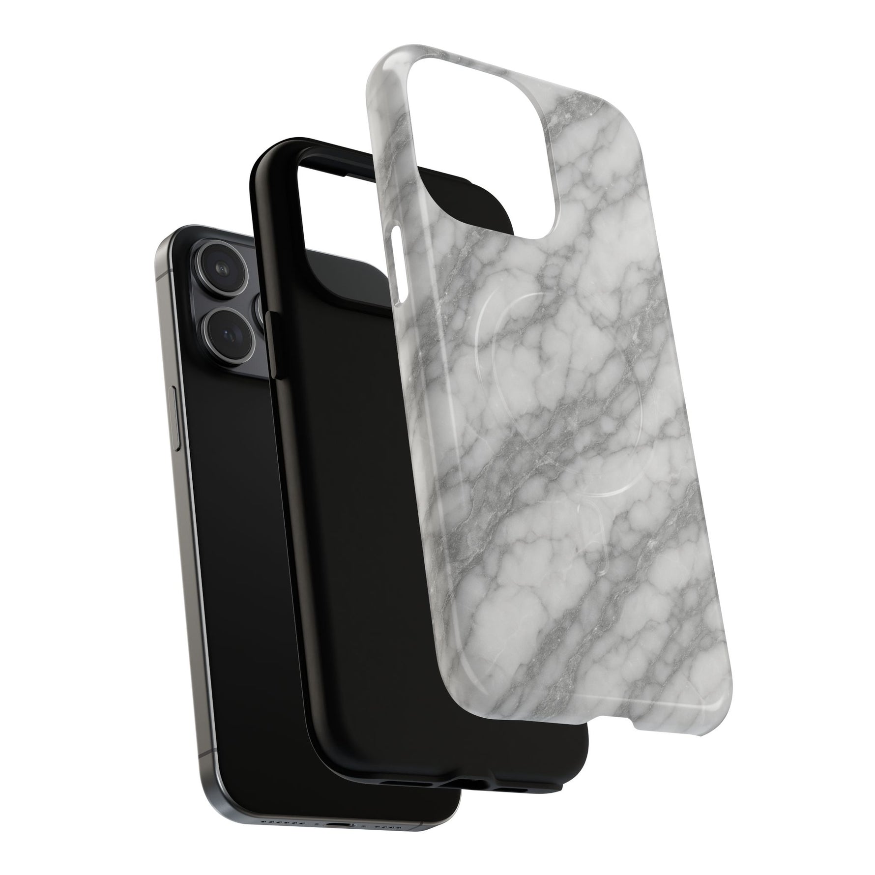 Silver Mist Marble iPhone Case with MagSafe - Shamo's