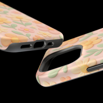 Vintage Floral 3D iPhone Case | MagSafe Compatible