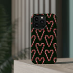 Candy Cane Heart MagSafe Impact-Resistant iPhone Case  Shamo's
