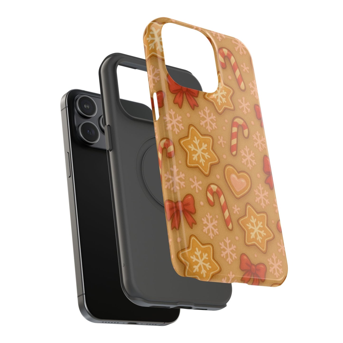 Candy Cane & Gingerbread Holiday iPhone Case — Impact-Resistant