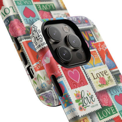 Vintage Romantic Love Stamp iPhone Case | Tough Protection + MagSafe  Shamo's