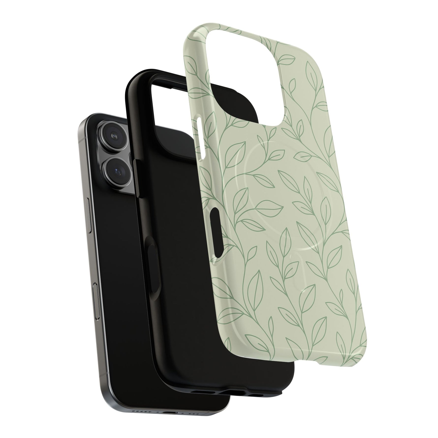 Sage Botanical Leaves Floral iPhone Case | MagSafe - Shamo's
