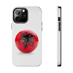 Tough Phone Cases with Albanian soccer flag