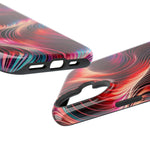Abstract Red Wave Magnetic Impact-Resistant Phone Case | MagSafe