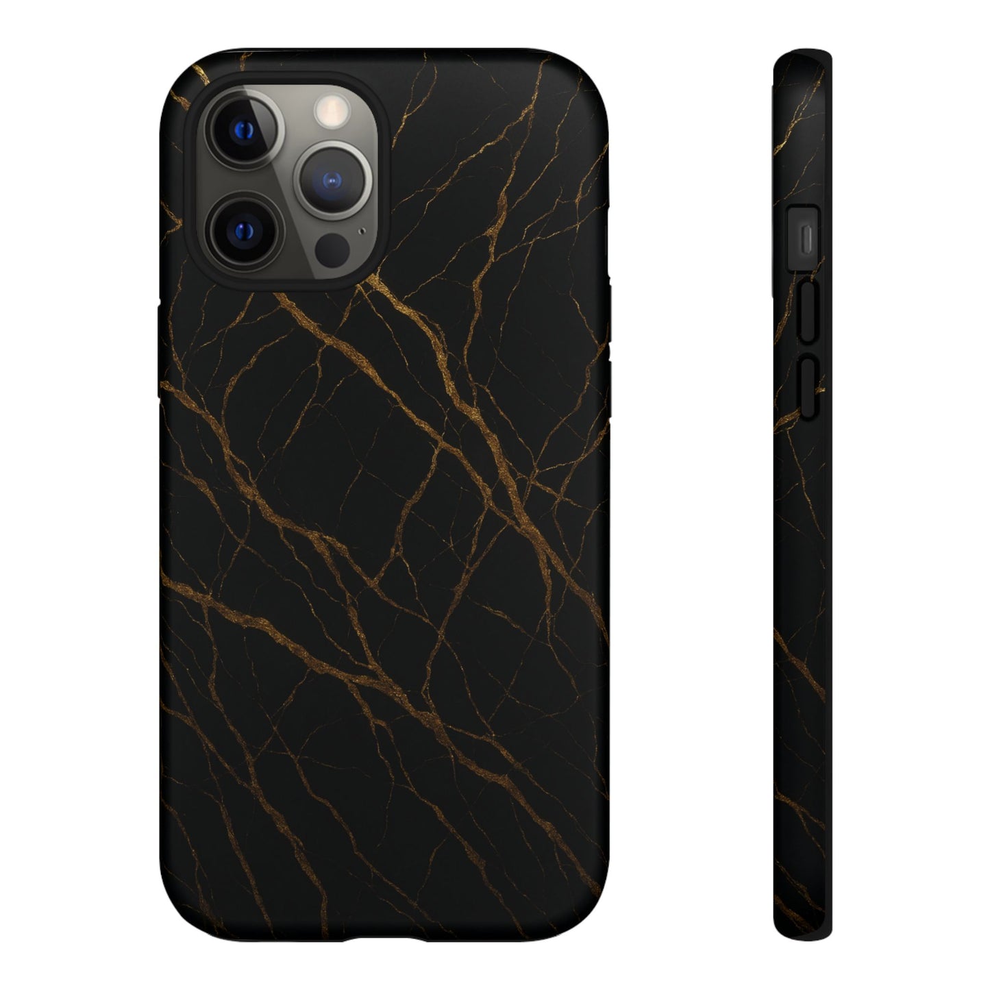 Black Marble Tough iPhone Case - Shamo's