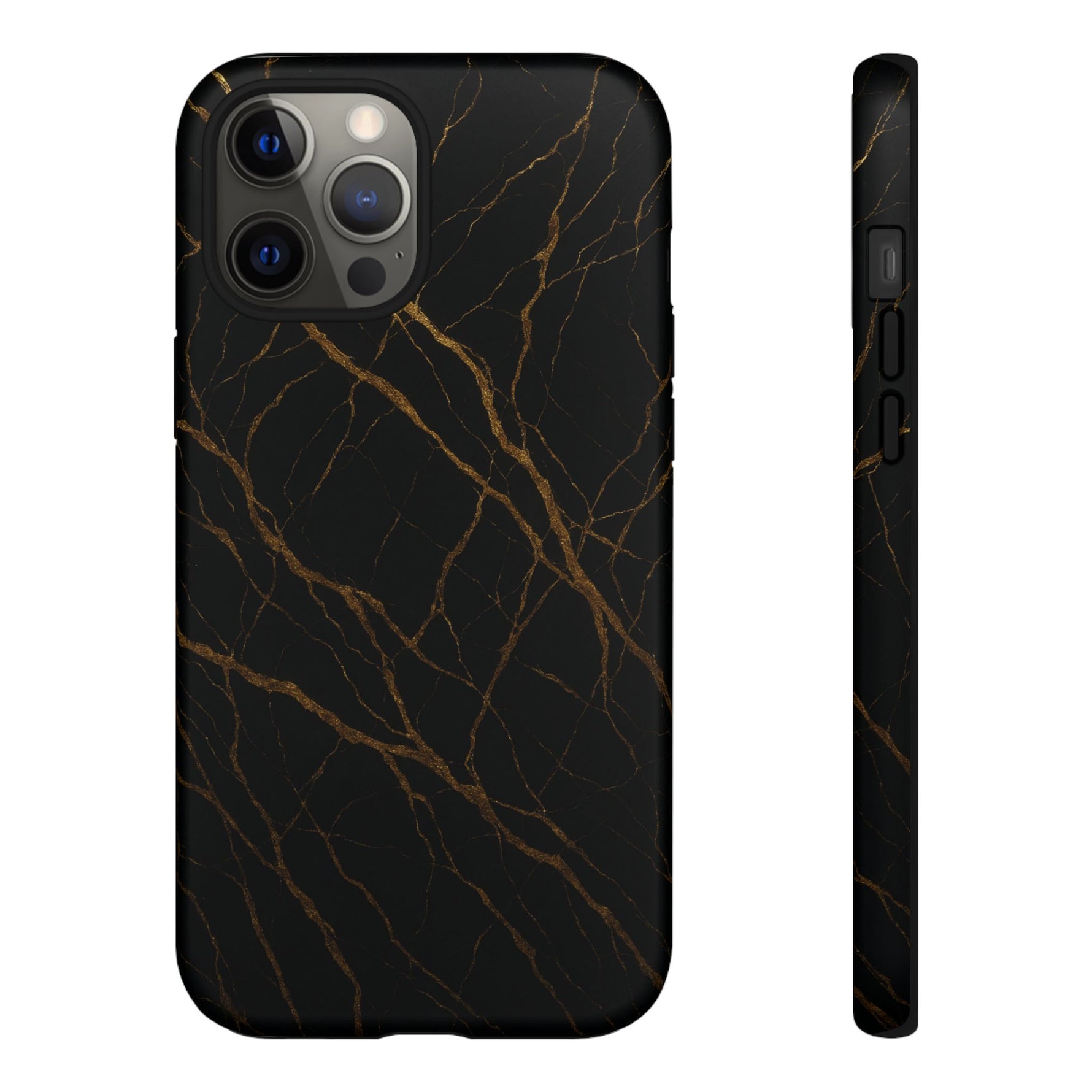 Black Marble Tough iPhone Case - Shamo's