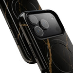 Black & Gold Marble iPhone Case with MagSafe  Shamo's