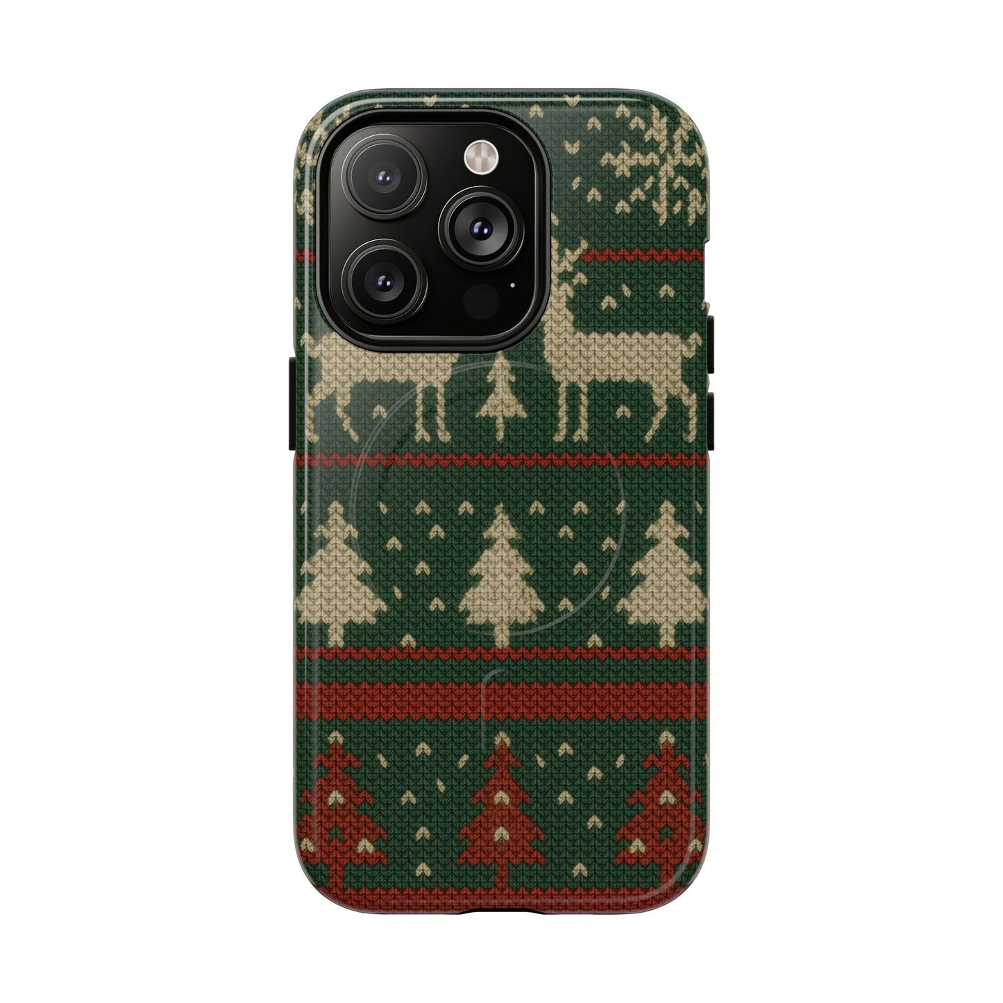 Holiday Knit Reindeer MagSafe Tough iPhone Case