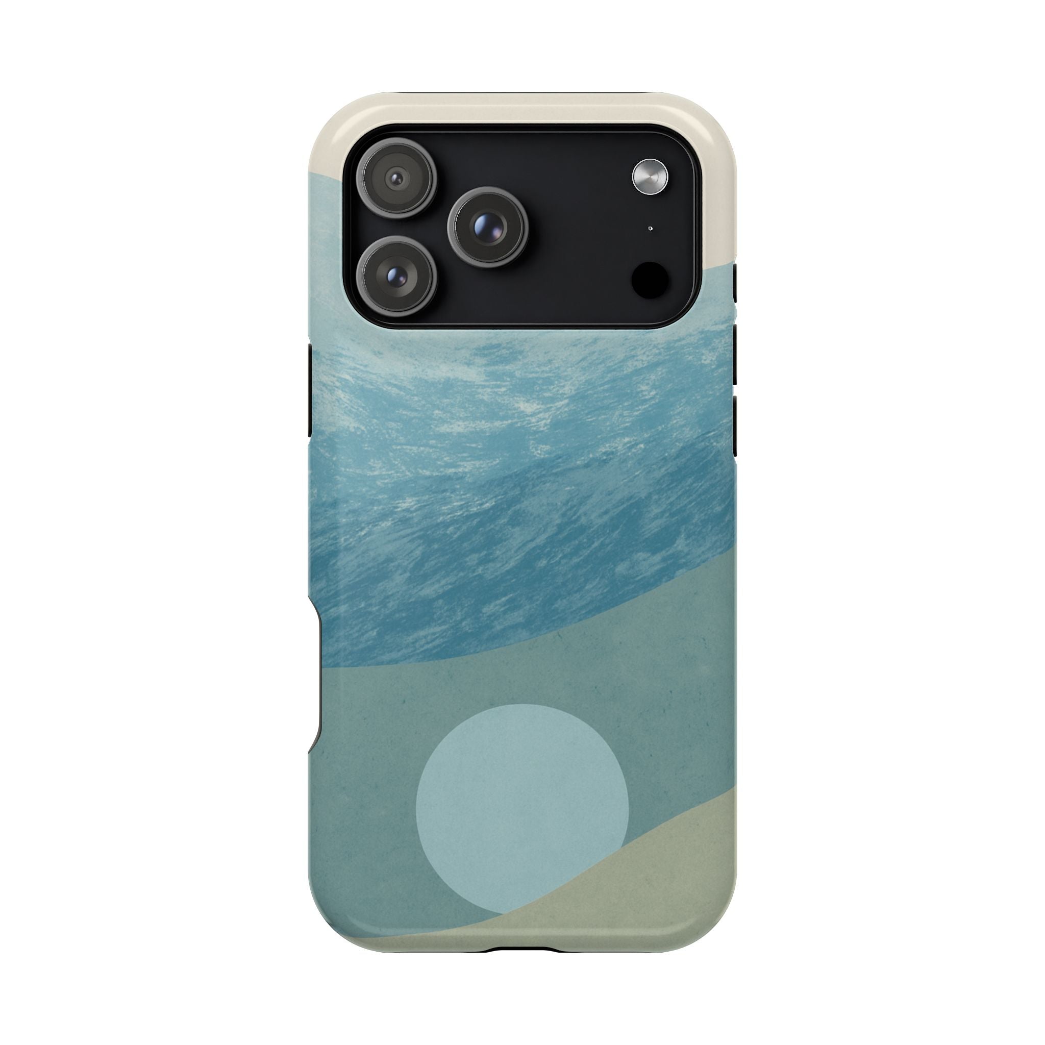 “Calm Over Chaos” Abstract Ocean Wave iPhone Case | MagSafe Compatible  Shamo's iPhone 17 Pro Max / Glossy