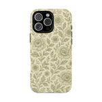 Sage Pattern Vintage Floral iPhone Case | Compatible with MagSafe - Shamo's