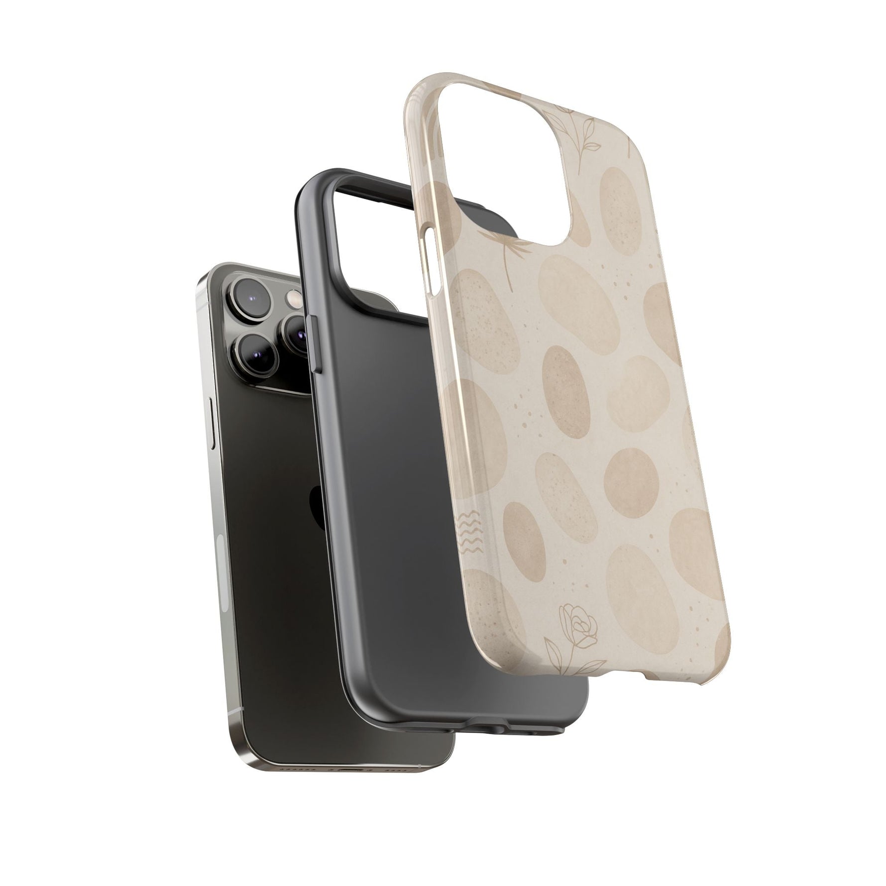 Neutral Pebble Pattern Tough iPhone Case  Shamo's