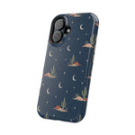 Desert Moon MagSafe Phone Case, glossy vertical dual-camera model, angled rear view