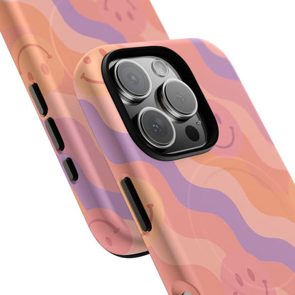 Groovy Smiley Faces Retro iPhone Case | MagSafe