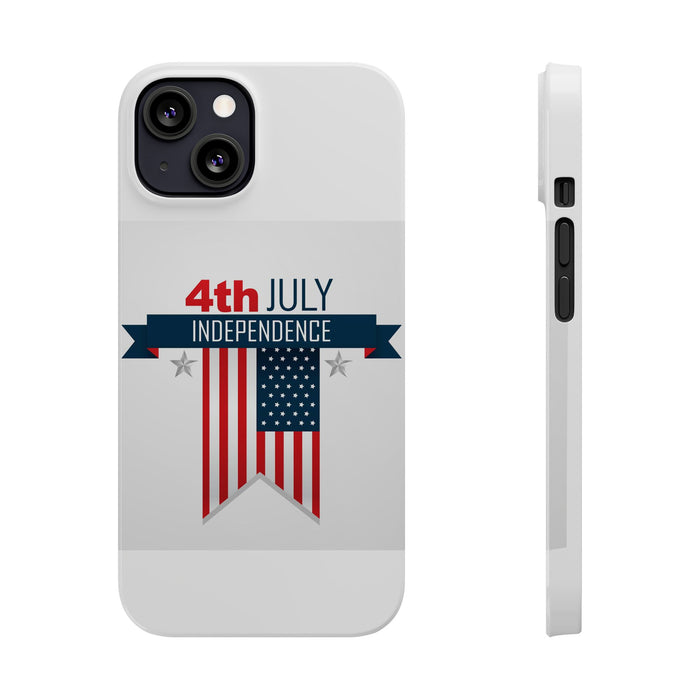 Slim Phone Cases with 4th of July writitng