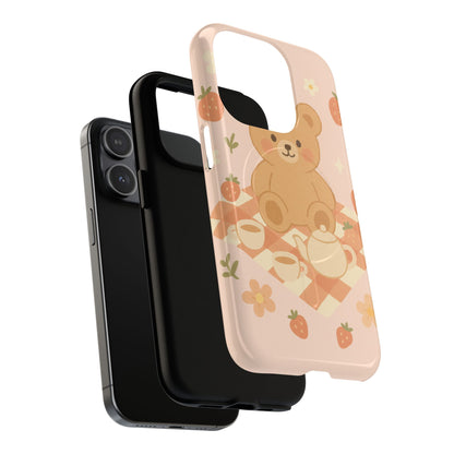 Blossom Bear Picnic iPhone Case with MagSafe
