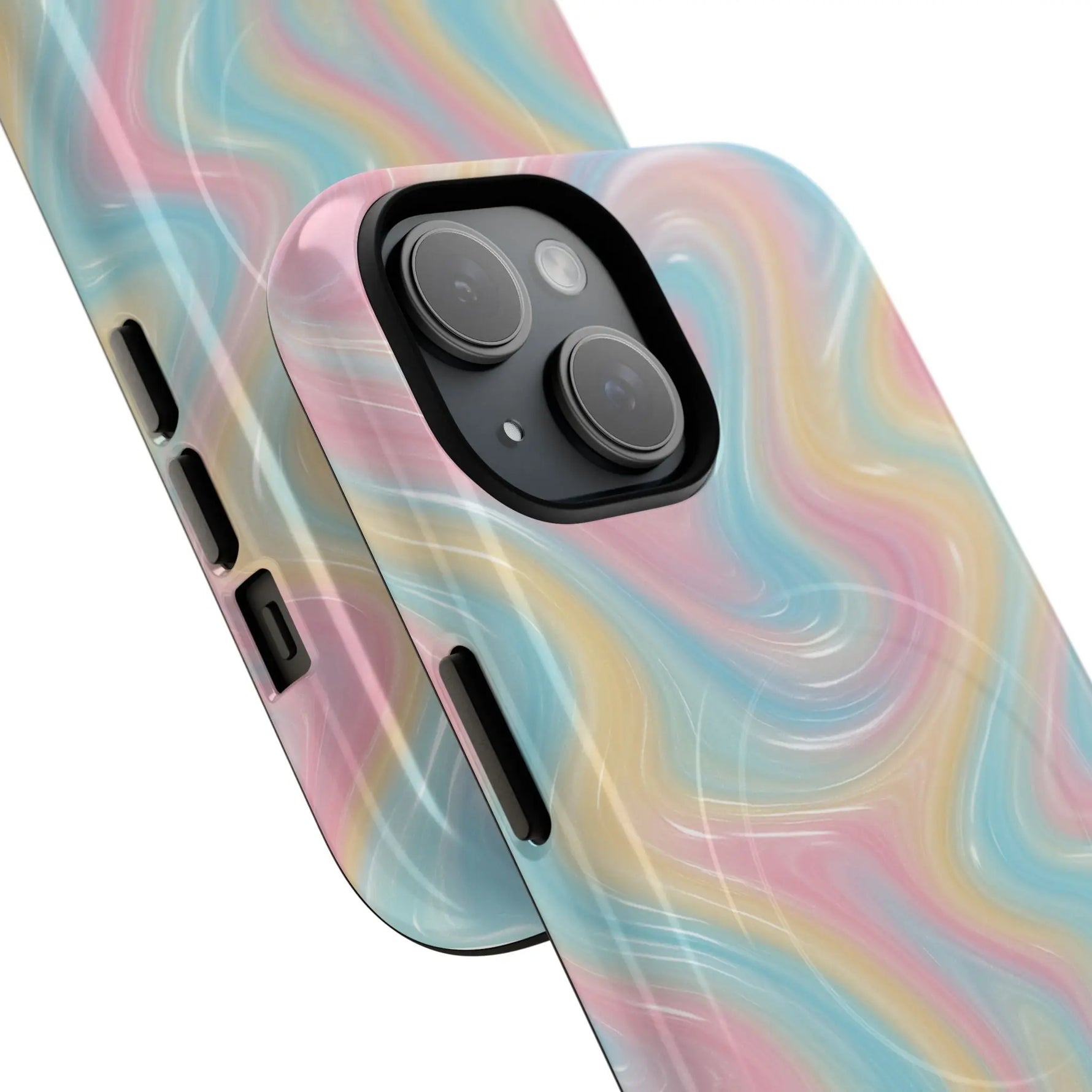 Rainbow Marble Swirl iPhone Case with MagSafe - Shamo's