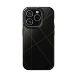 Black Geometric Design iPhone Case | MagSafe  Shamo's iPhone 15 Pro / Glossy